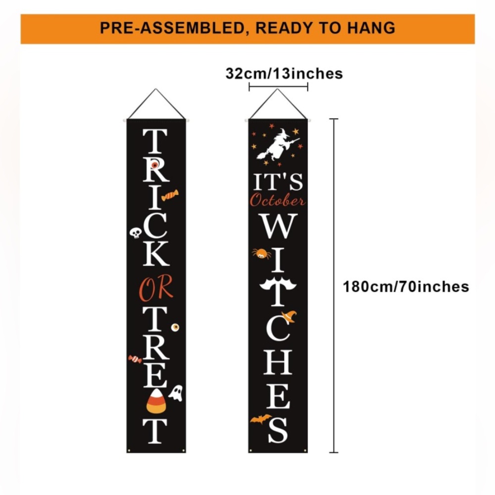 Halloween banners for inside or outside!